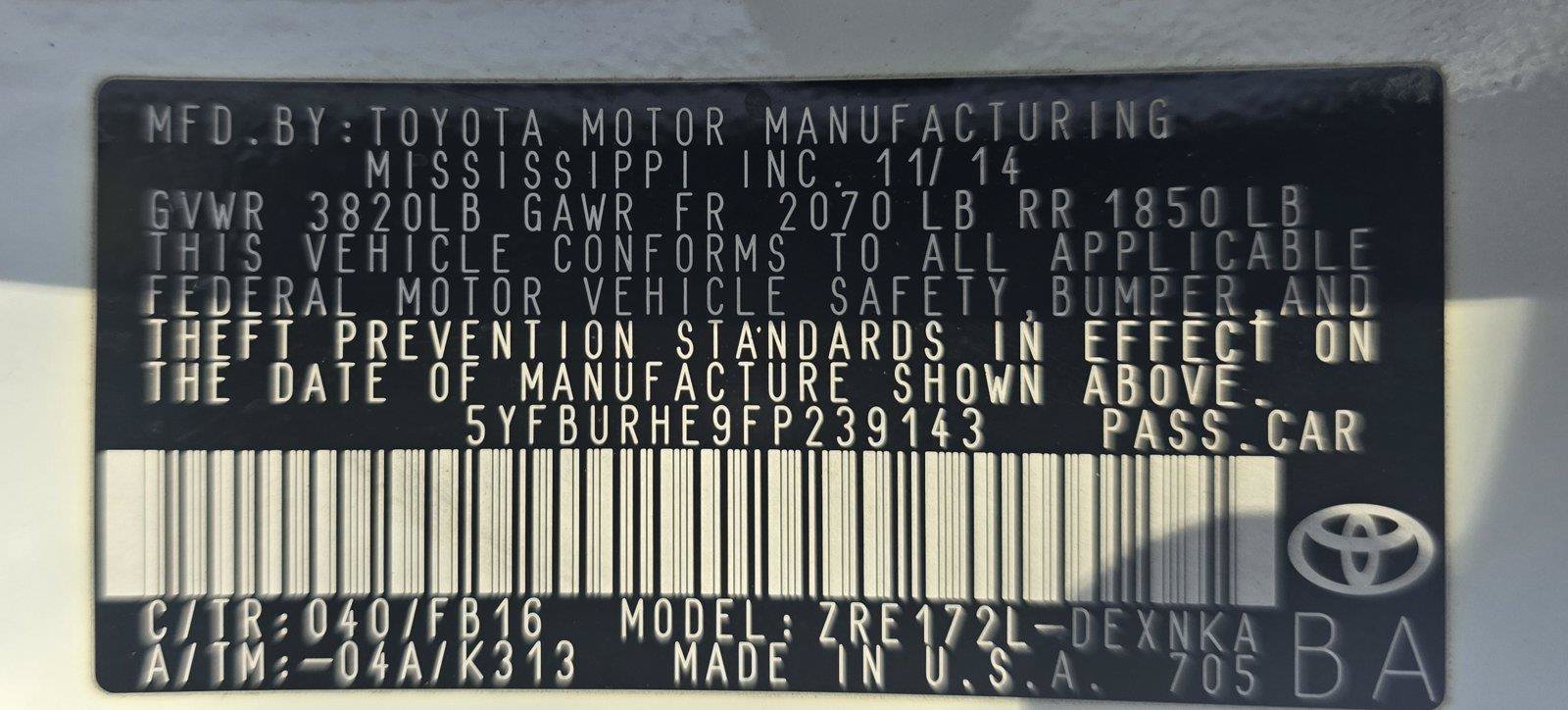 Used 2015 Toyota Corolla LE FWD image 21