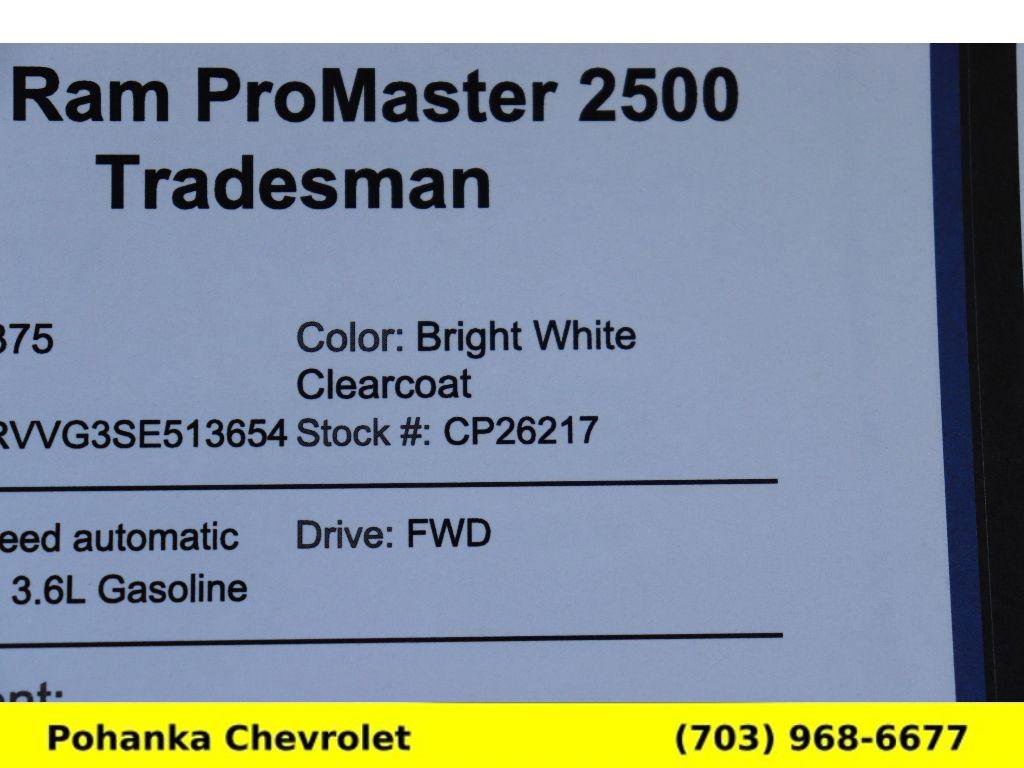 Used 2025 RAM ProMaster 2500 w/ Convenience Group FWD image 28