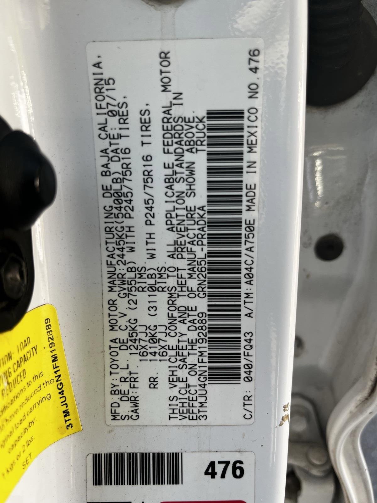 Used 2015 Toyota Tacoma PreRunner w/ SR5 Package image 42