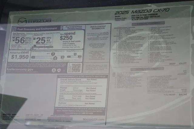 New 2025 MAZDA CX-70 Plug-In Hybrid w/ Premium Pkg AWD/4WD image 13