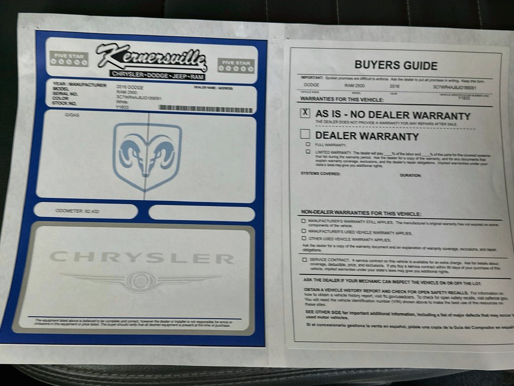 Used 2018 RAM 2500 Tradesman w/ Power & Remote Entry Group RWD image 33