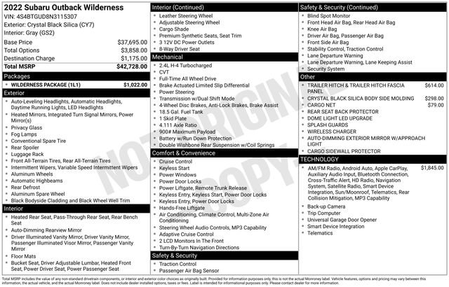 Used 2022 Subaru Outback Wilderness w/ Wilderness Package AWD/4WD image 37