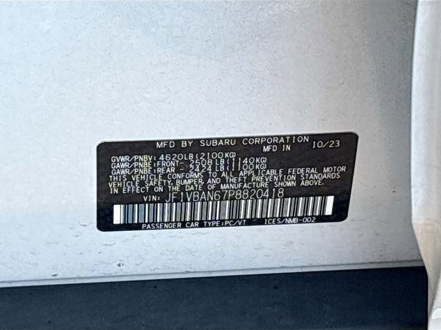Certified 2023 Subaru WRX Limited w/ Popular Package #2A AWD/4WD image 36