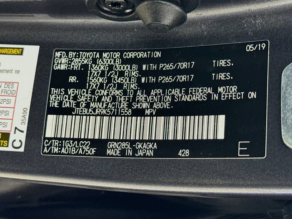 Certified 2019 Toyota 4Runner TRD Off-Road Premium AWD/4WD image 29