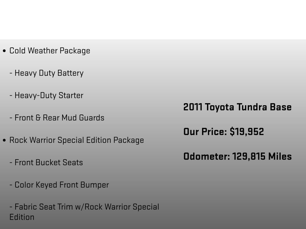 Used 2011 Toyota Tundra 4x4 CrewMax w/ TRD Rock Warrior Pkg image 6