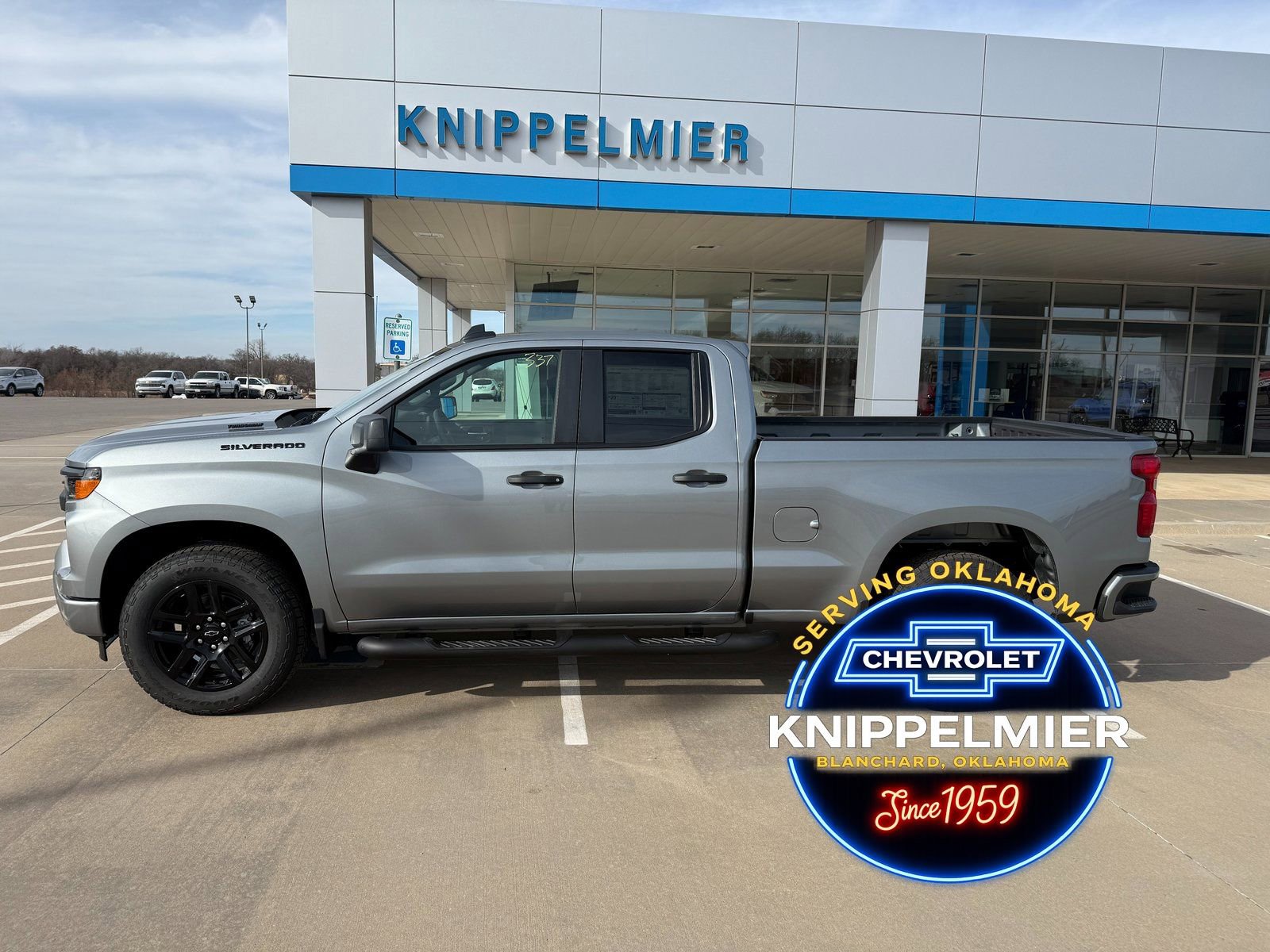 New 2026 Chevrolet Silverado 1500 Custom w/ Turbomax Blackout Package RWD image 1