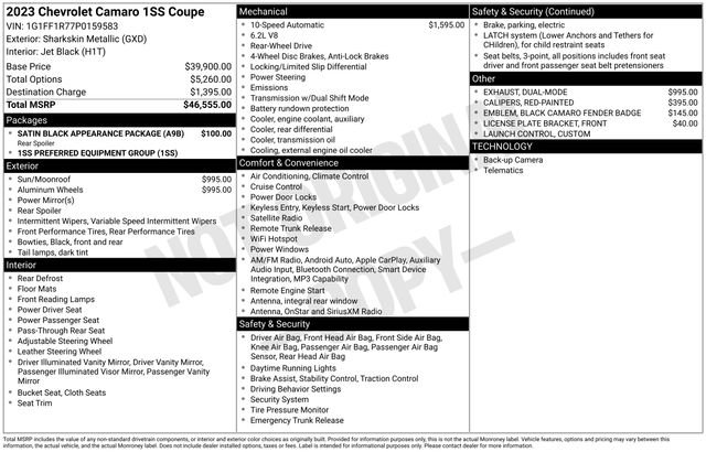 Used 2023 Chevrolet Camaro SS image 3
