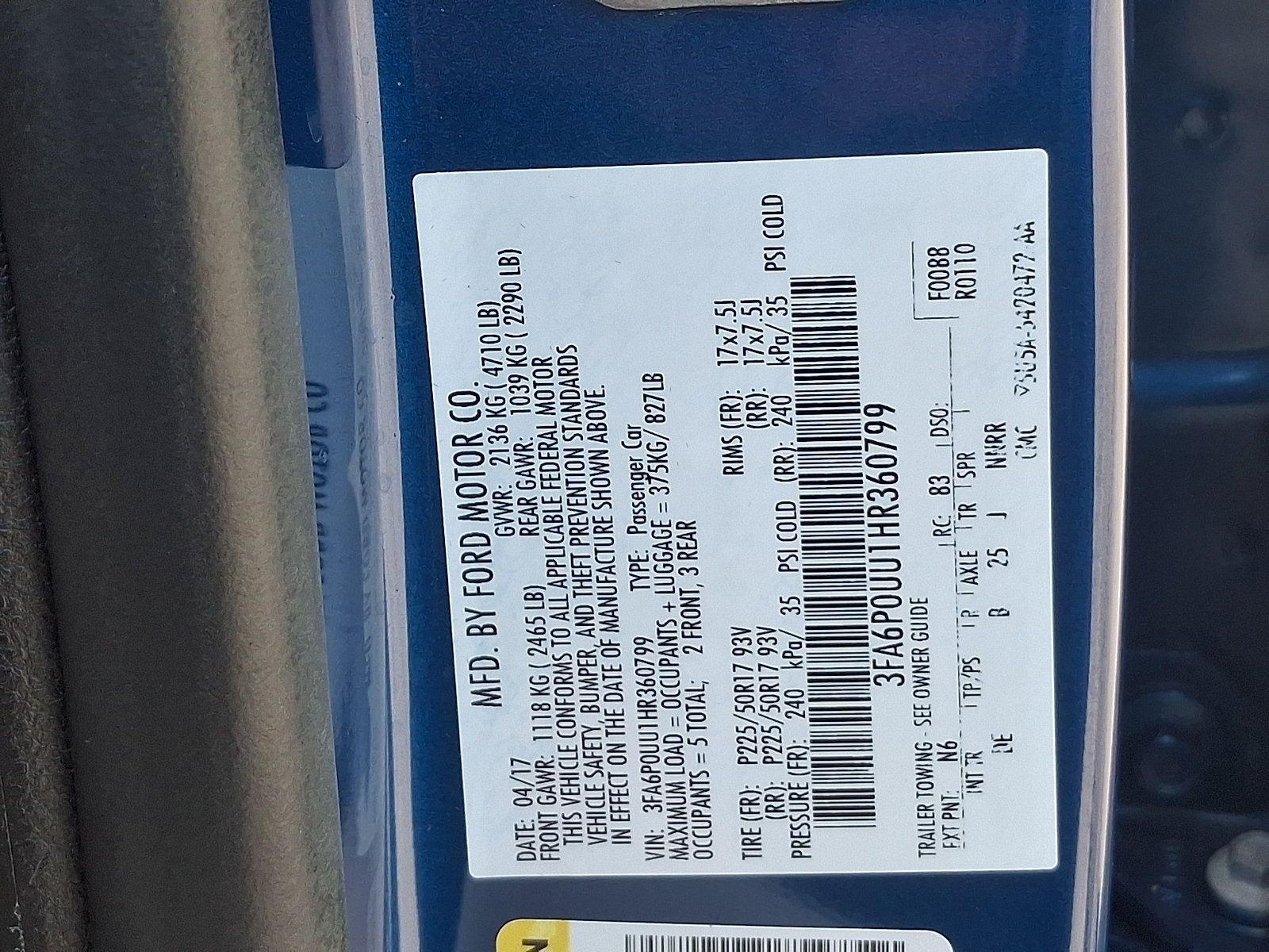 Used 2017 Ford Fusion S FWD image 26
