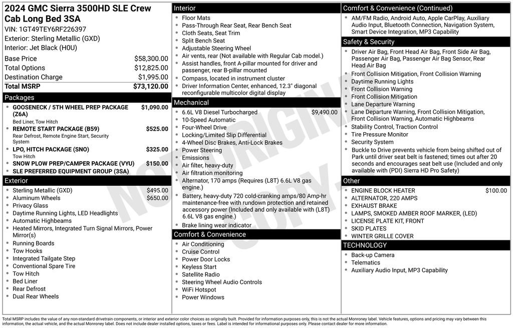 Used 2024 GMC Sierra 3500 SLE image 2