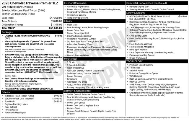 Used 2023 Chevrolet Traverse Premier FWD image 44
