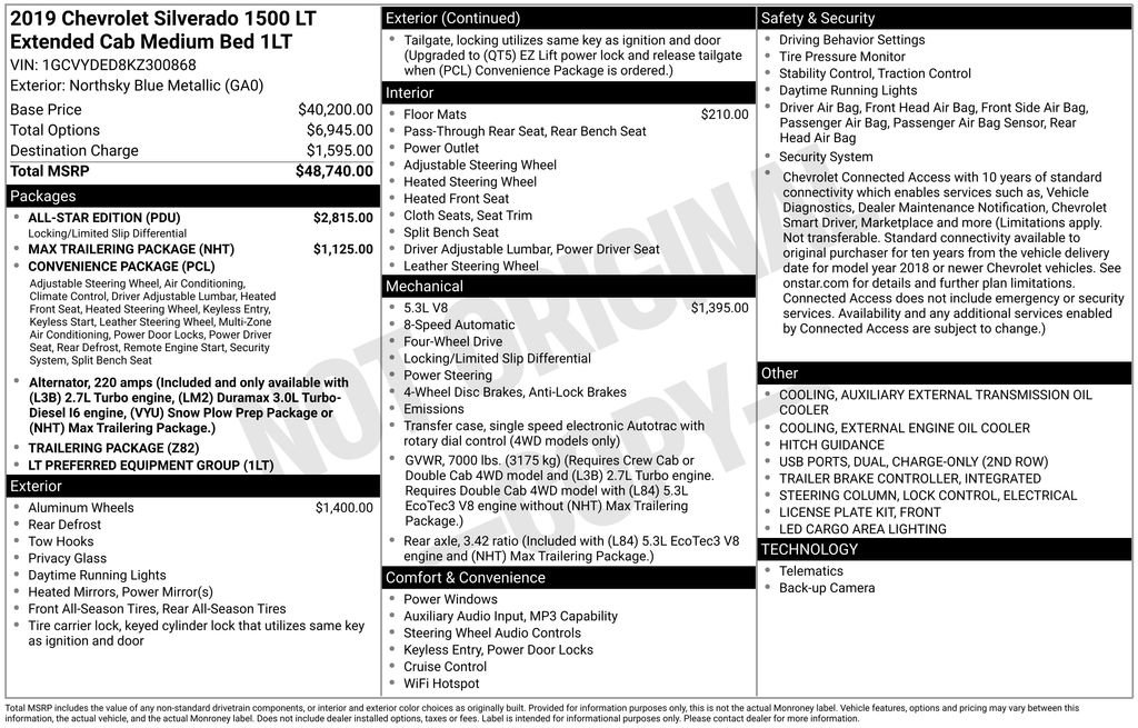 Used 2019 Chevrolet Silverado 1500 LT w/ All-Star Edition image 8