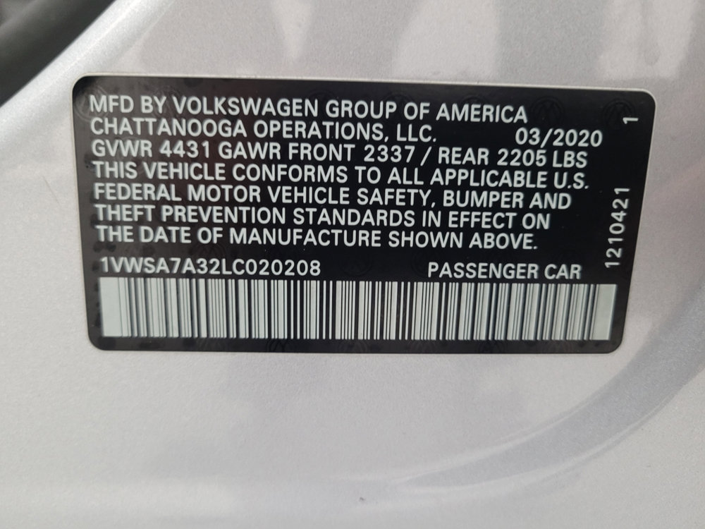 Used 2020 Volkswagen Passat 2.0T SE FWD image 33