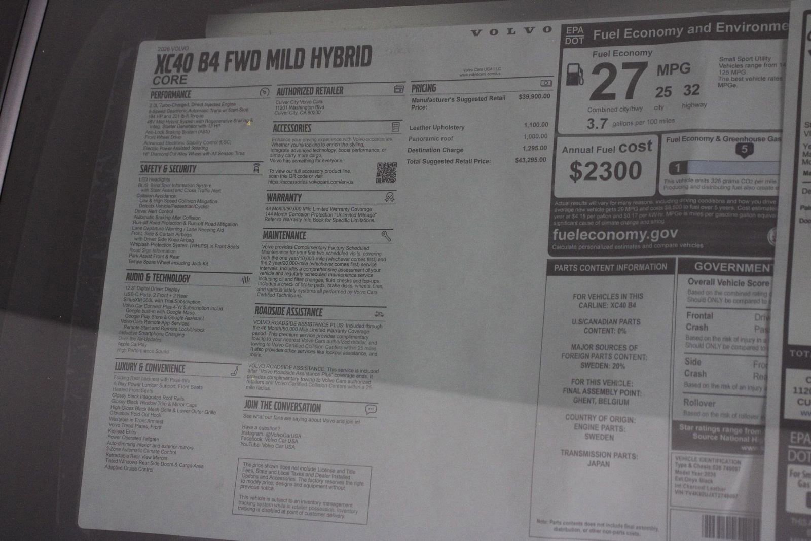 New 2026 Volvo XC40 B4 Core image 18