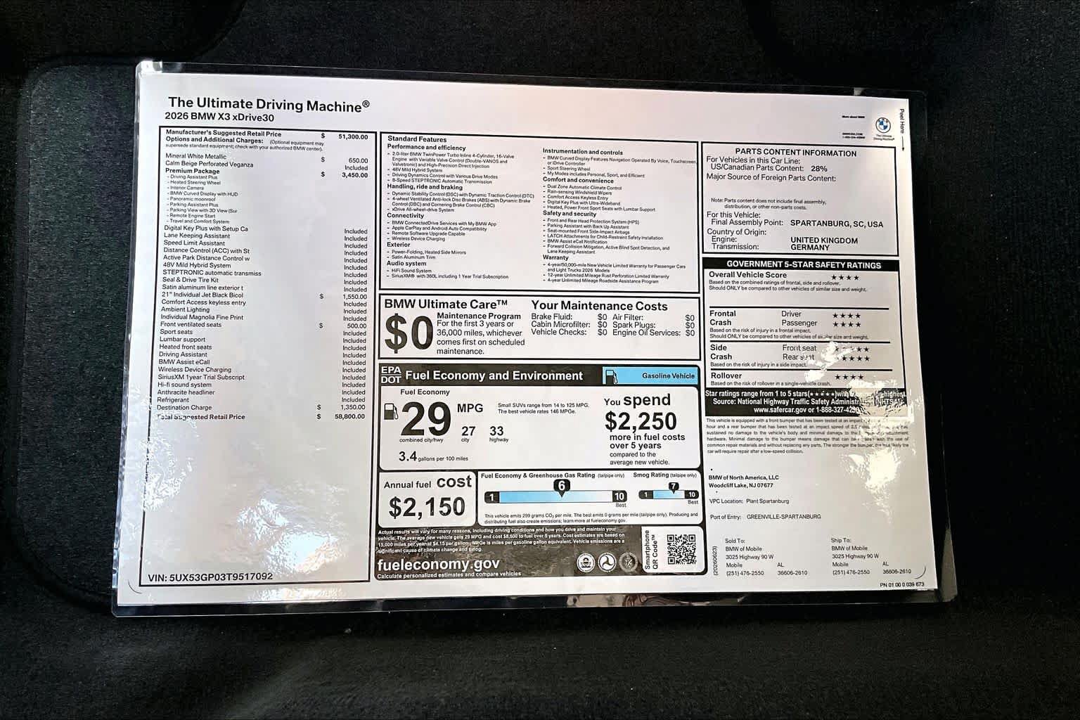New 2026 BMW X3 xDrive30i w/ Premium Package AWD/4WD image 19