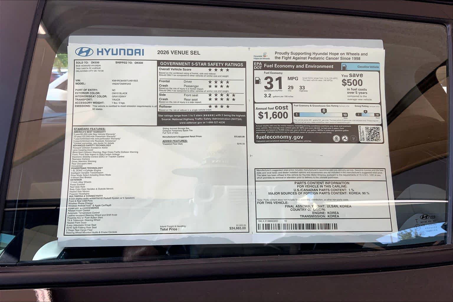 New 2026 Hyundai Venue SEL FWD image 18