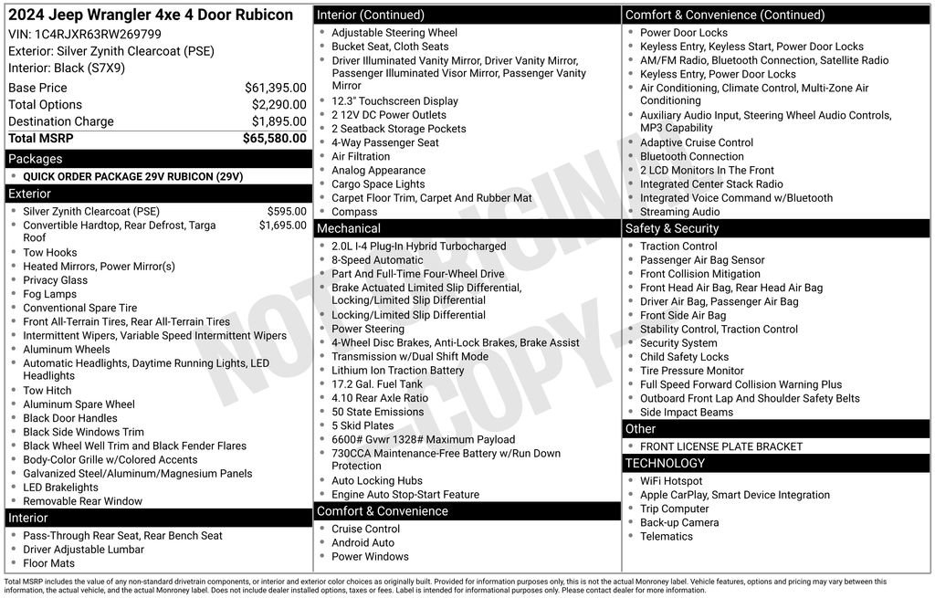 Used 2024 Jeep Wrangler Unlimited Rubicon 4xe AWD/4WD image 36