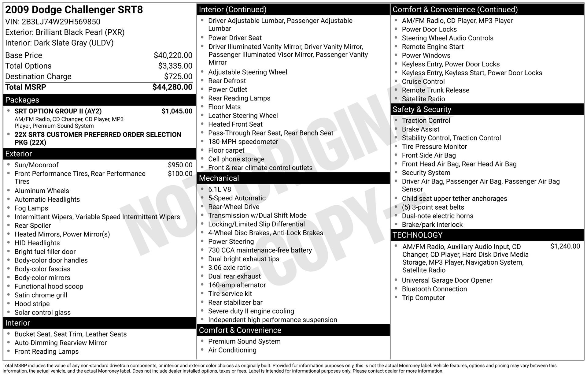Used 2009 Dodge Challenger SRT8 w/ SRT Option Group II image 5