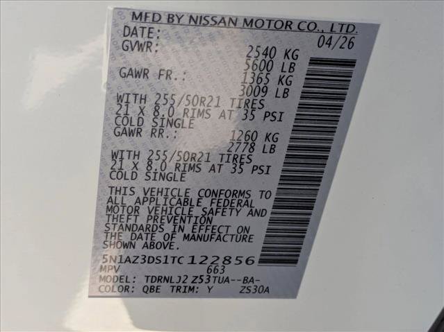 New 2026 Nissan Murano Platinum w/ Cargo Package AWD/4WD image 16
