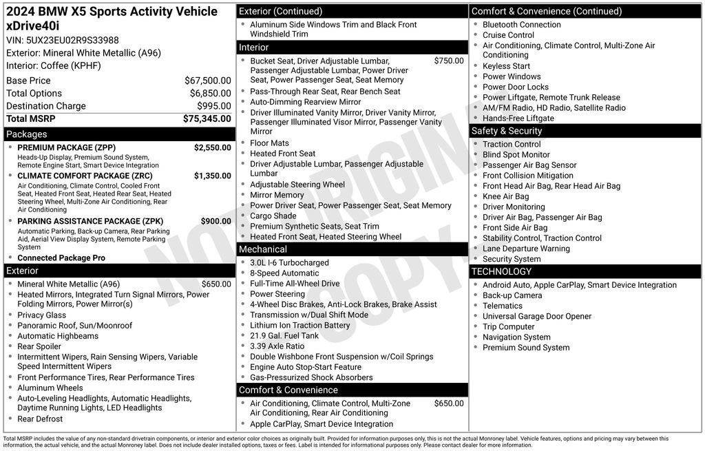 Used 2024 BMW X5 xDrive40i w/ Premium Package image 5