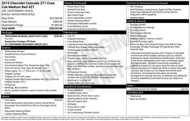 Used 2019 Chevrolet Colorado Z71 AWD/4WD image 15