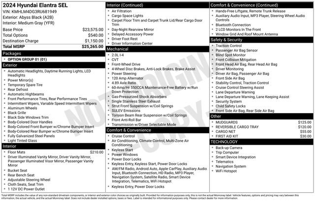 Used 2024 Hyundai Elantra SEL image 3