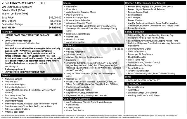 Certified 2023 Chevrolet Blazer LT AWD/4WD image 2