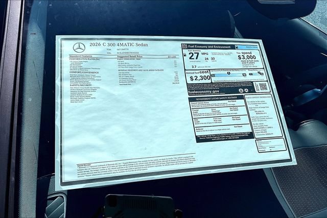 New 2026 Mercedes-Benz C 300 4MATIC Sedan image 16