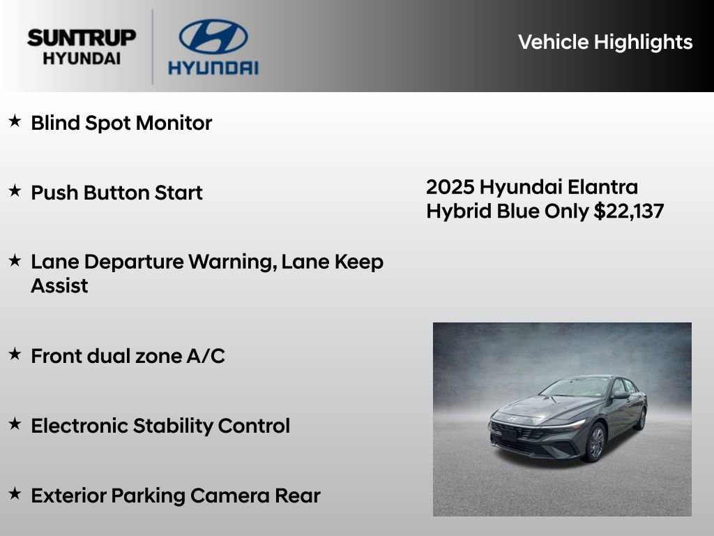 Certified 2025 Hyundai Elantra Hybrid FWD image 8