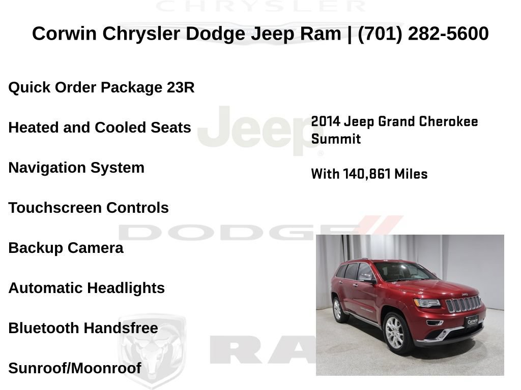 Used 2014 Jeep Grand Cherokee Summit AWD/4WD image 6