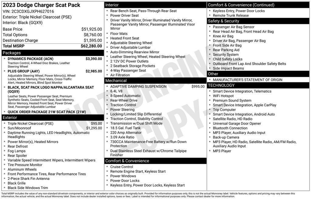 Used 2023 Dodge Charger Scat Pack w/ Dynamics Package RWD image 34
