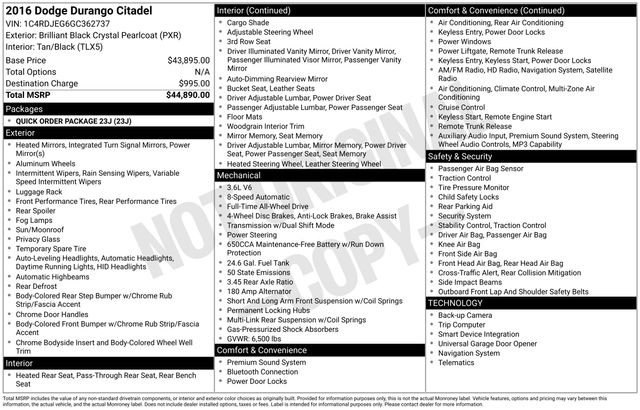 Used 2016 Dodge Durango Citadel AWD/4WD image 12