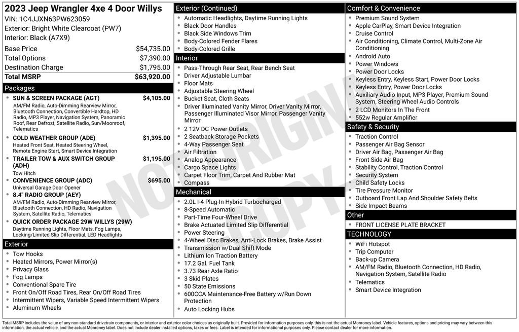 Used 2023 Jeep Wrangler Unlimited w/ Sun & Screen Package image 3