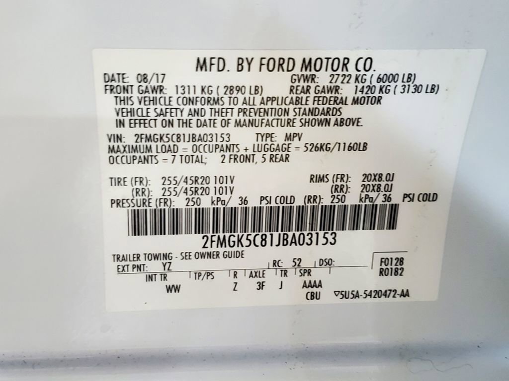 Used 2018 Ford Flex SEL w/ Equipment Group 202A FWD image 41