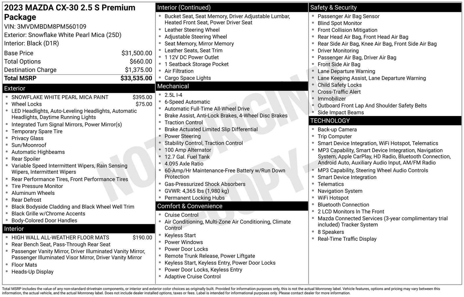 Certified 2023 MAZDA CX-30 AWD 2.5 S w/ Premium Package image 27