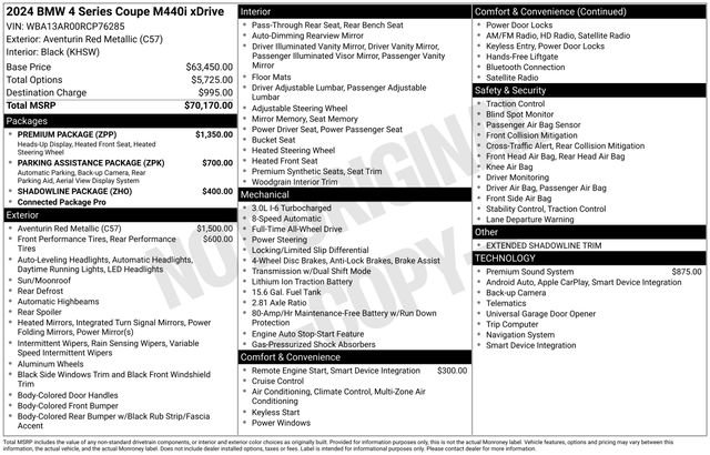 Certified 2024 BMW 440i xDrive Coupe w/ Premium Package AWD/4WD image 37