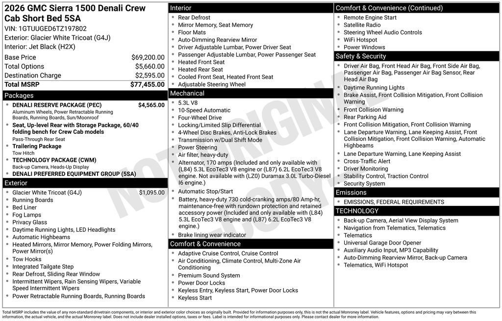 New 2026 GMC Sierra 1500 Denali w/ Denali Reserve Package image 37