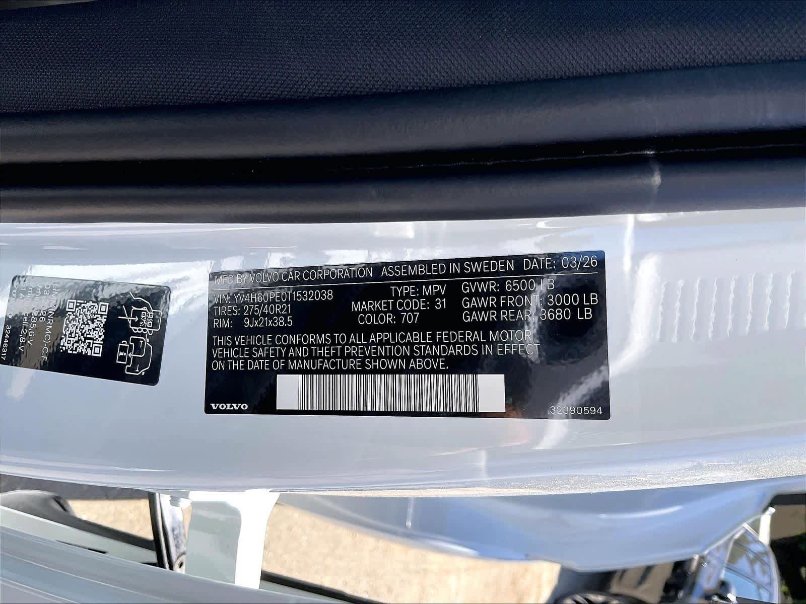 New 2026 Volvo XC90 T8 Plus w/ Protection Package AWD/4WD image 37