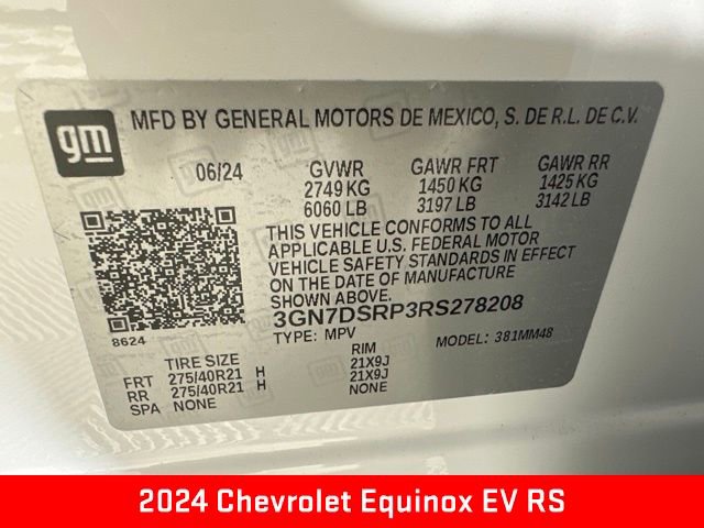 New 2024 Chevrolet Equinox EV RS image 14