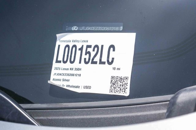 Used 2025 Lexus NX 350h AWD w/ Cold Area Package image 32