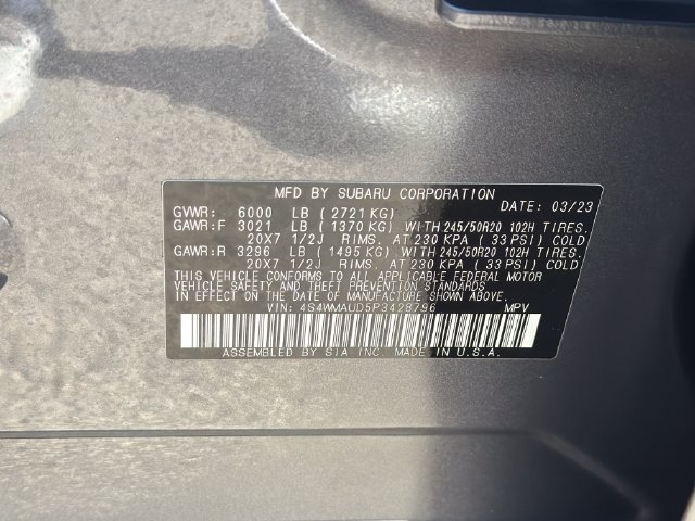 Used 2023 Subaru Ascent Limited w/ Technology Package AWD/4WD image 30