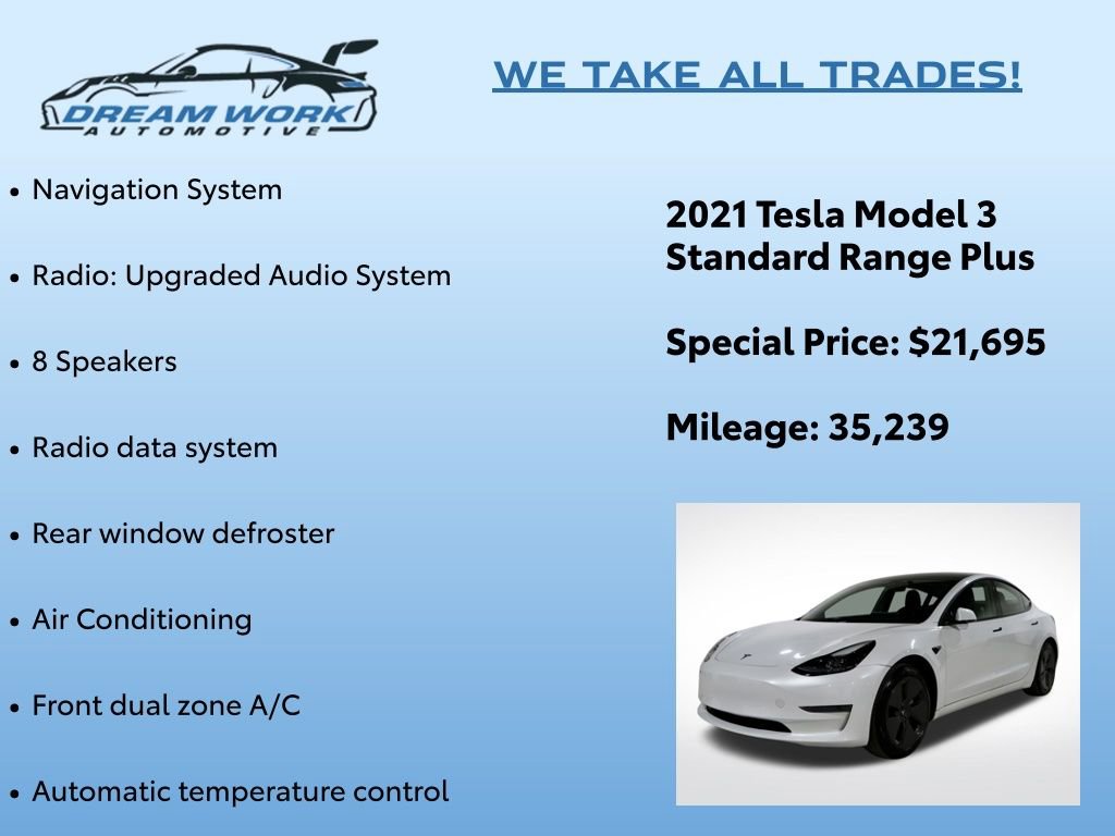 Used 2021 Tesla Model 3 Standard Range Plus image 2