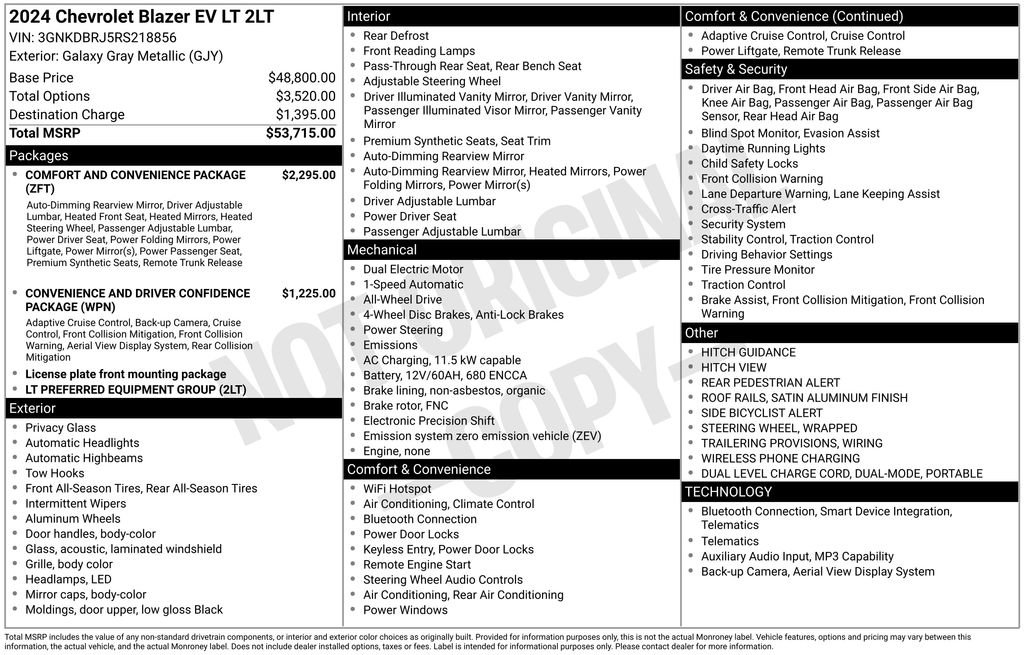 Certified 2024 Chevrolet Blazer EV LT AWD/4WD image 4