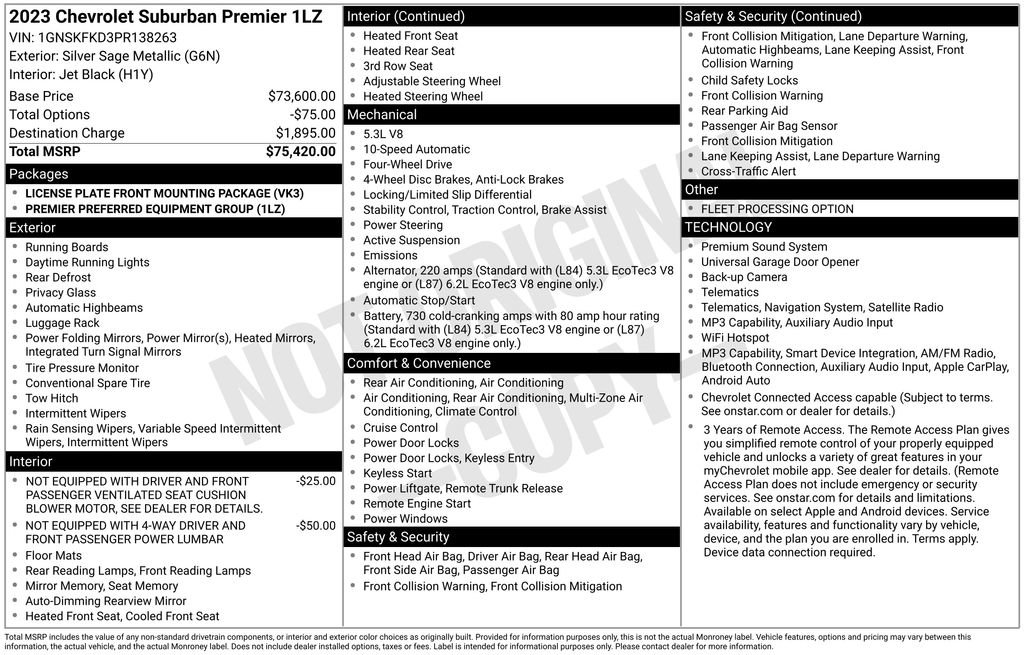 Used 2023 Chevrolet Suburban Premier AWD/4WD image 2