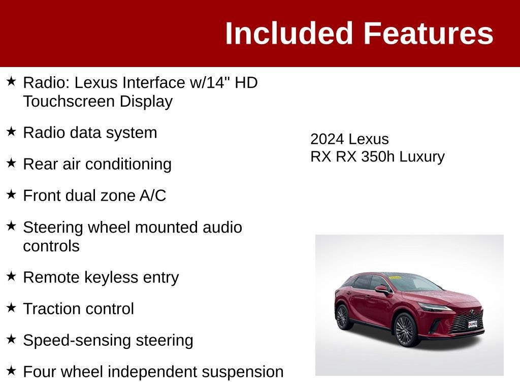 Used 2024 Lexus RX 350 w/ Convenience Package AWD/4WD image 4