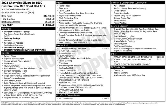 Used 2021 Chevrolet Silverado 1500 Custom AWD/4WD image 40