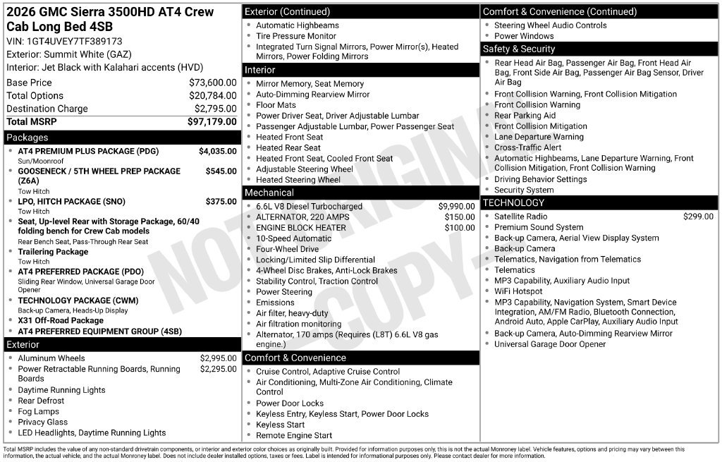 New 2026 GMC Sierra 3500 AT4 w/ AT4 Premium Plus Package AWD/4WD image 26