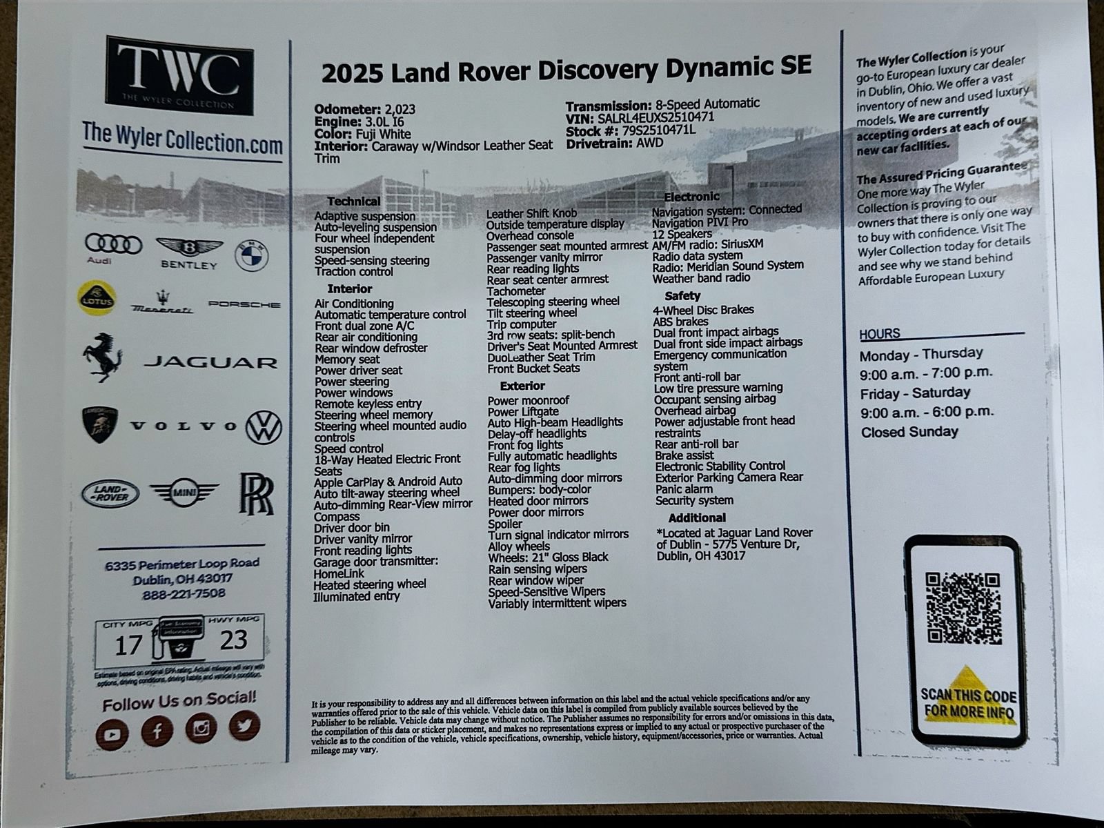 Used 2025 Land Rover Discovery Dynamic SE AWD/4WD image 49