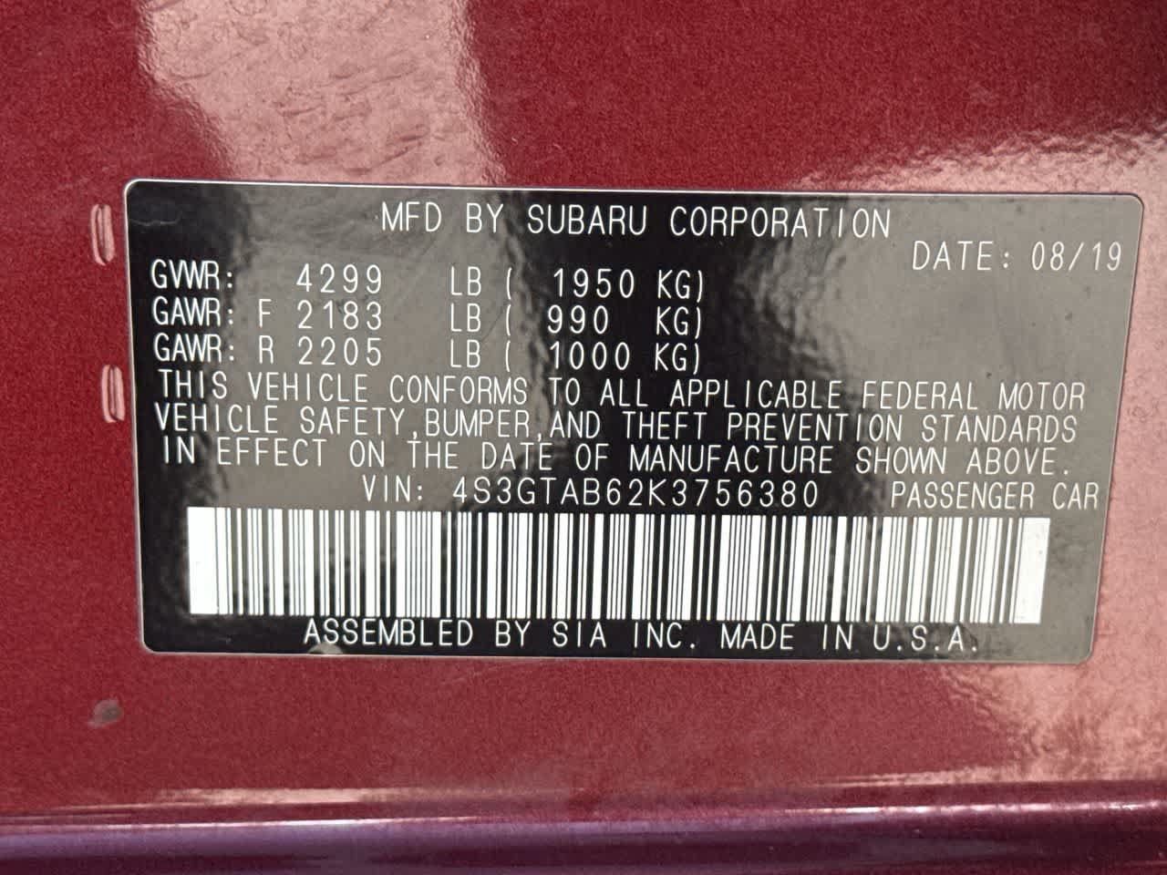 Used 2019 Subaru Impreza 2.0i w/ Eyesight AWD/4WD image 24