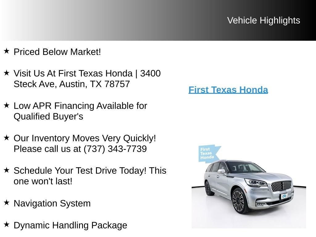 Used 2020 Lincoln Aviator Black Label w/ Dynamic Handling Package AWD/4WD image 9