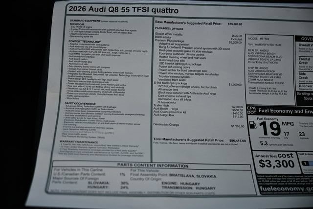 New 2026 Audi Q8 Premium Plus AWD/4WD image 41